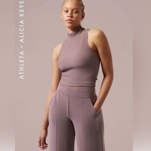 Athleta Alicia Keys rib crop tank top